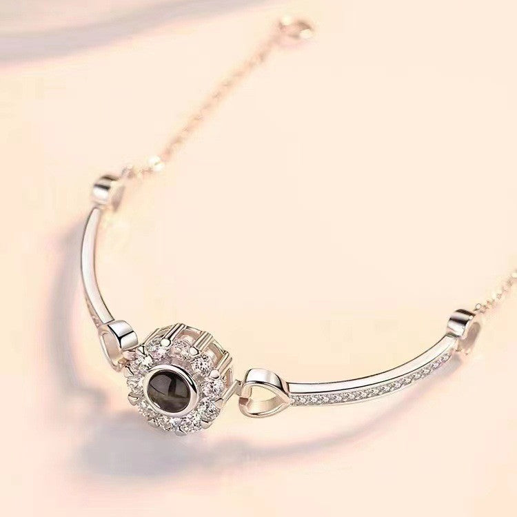 GLINTORS Angel Eyes Custom Photo Projection Bracelet – Gift for Her