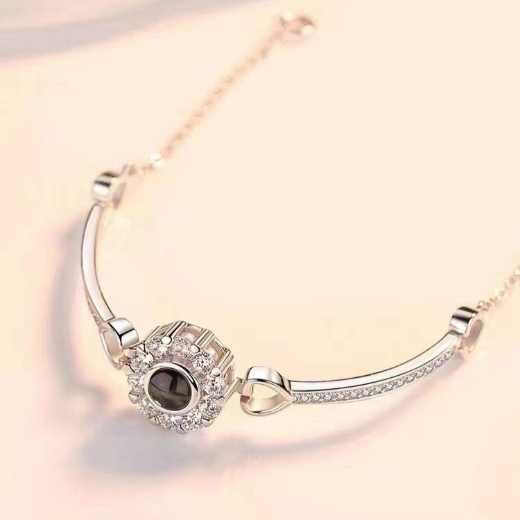 GLINTORS Angel Eyes Custom Photo Projection Bracelet – Gift for Her