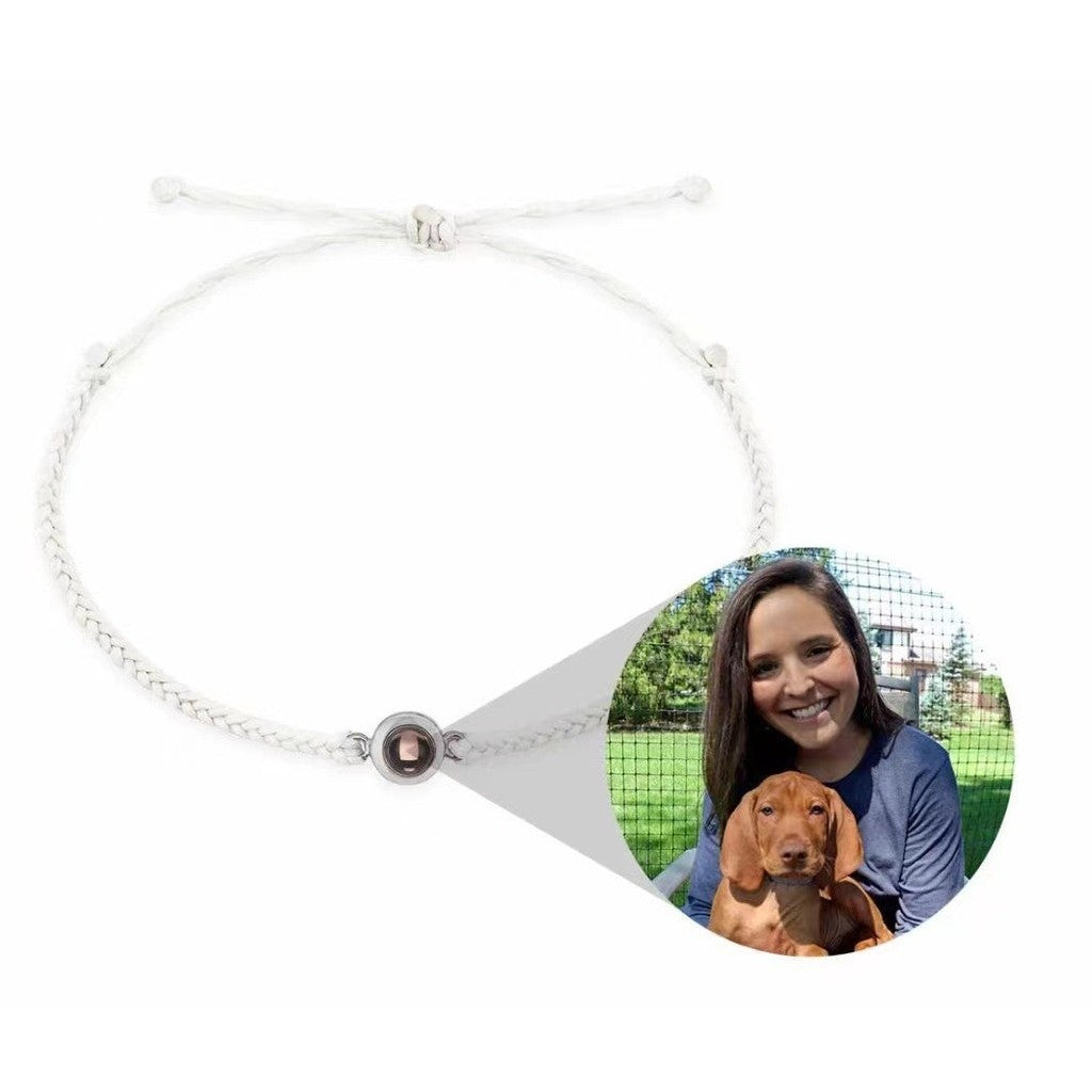 GLINTORS Custom Photo Projection Bracelet – Sterling Silver Gift