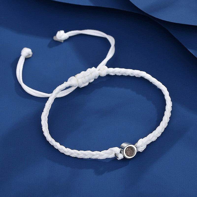 GLINTORS Custom Photo Projection Bracelet – Sterling Silver Gift