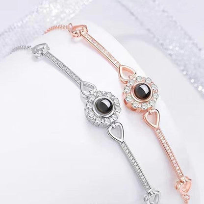 GLINTORS Angel Eyes Custom Photo Projection Bracelet – Gift for Her