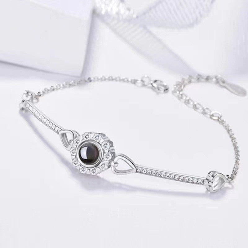 GLINTORS Angel Eyes Custom Photo Projection Bracelet – Gift for Her